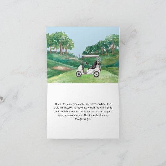 GOLFPLATZ DER 80. (JEDES JAHR) DANKESKARTE (Innenseite)