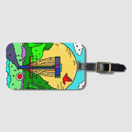 Golfplatz Disc Sommersonne Gepäckanhänger (Vorderseite (Horizontal))