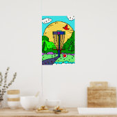 Golfplatz Disc Sommersonne Poster (Küche)