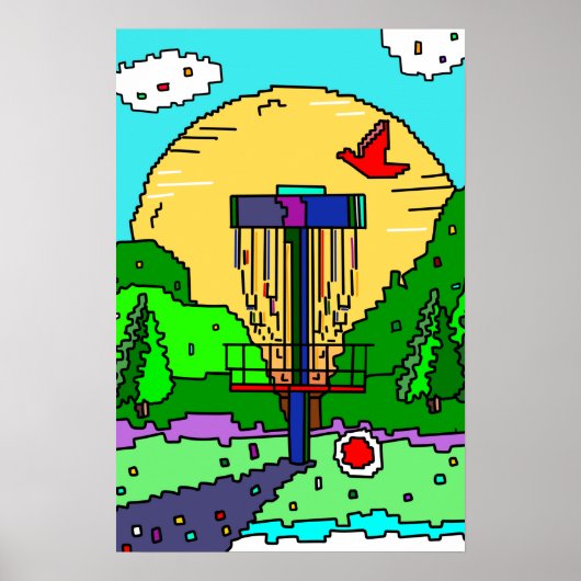 Golfplatz Disc Sommersonne Poster (Vorne)