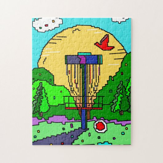 Golfplatz Disc Sommersonne Puzzle (Vertikal)