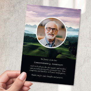 Golfplatz Foto Beileid Beerdigung Gedenkstätte Dankeskarte