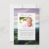 Golfplatz Foto Beileid Beerdigung Gedenkstätte Dankeskarte (Vorderseite)