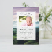 Golfplatz Foto Beileid Beerdigung Gedenkstätte Dankeskarte (Stehend Vorderseite)