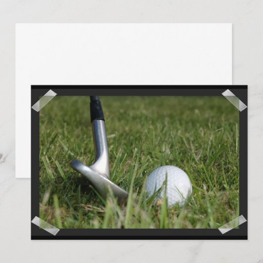Golfplatz Foto Einladung (Vorne/Hinten)