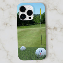 Golfplatz Foto Golfer Fairway Mit Monogramm Ball