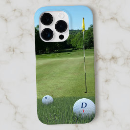 Golfplatz Foto Golfer Fairway Mit Monogramm Ball Case-Mate iPhone 14 Pro Hülle