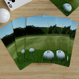 Golfplatz Foto Golfing Vater Monogram Golfer Spielkarten
