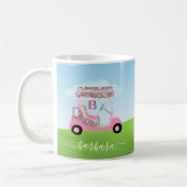 Golfplatz Fun Glitzy Golf Cart Persönlich gestalte Kaffeetasse (Links)