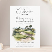 Golfplatz-Gedenkfeier des Lebens