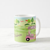 Golfplatz Glitzy Fun Golf Cart Persönliche Kaffeem Kaffeetasse (VorderseiteRechts)