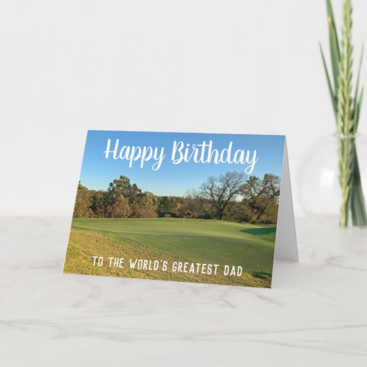 Golfplatz Glückwunsch Geburtstag Foto Personalisie Karte (Vorderseite)