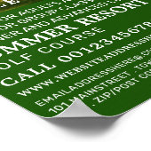 Golfplatz, GoIf-Lektion Werbung Poster (Ecke)