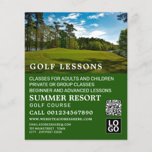 Golfplatz, GoIf Lesson Werbung Flyer