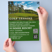Golfplatz, GoIf Lesson Werbung Flyer (Hand)