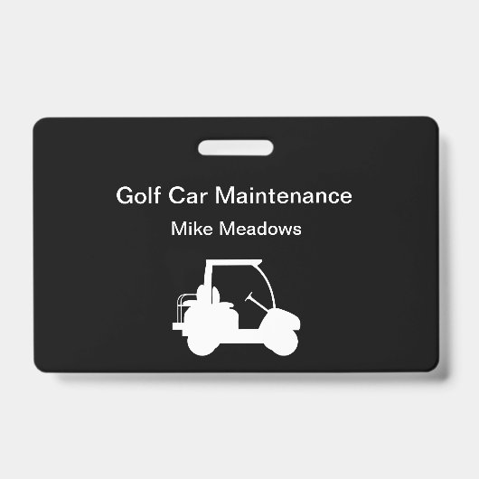 Golfplatz Golf Car Maintenance Crew Name Abzeichen Ausweis (Vorderseite)