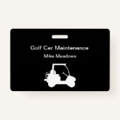 Golfplatz Golf Car Maintenance Crew Name Abzeichen Ausweis (Vorderseite)