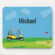 Golfplatz Golf Cart Cartoon Personalisiert