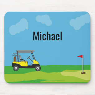 Golfplatz Golf Cart Cartoon Personalisiert Mousepad