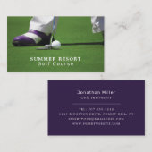 Golfplatz, Golf Club, Golfer, Golftrainer Visitenkarte (Vorne/Hinten)