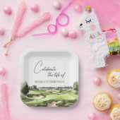 Golfplatz Golfer Besichtigung des Lebens Pappteller (Party)