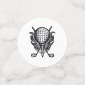 Golfplatz Golfer Geschenkklubs T-Shirt Ball Pen-an Konfetti (Klein Vorderseite)