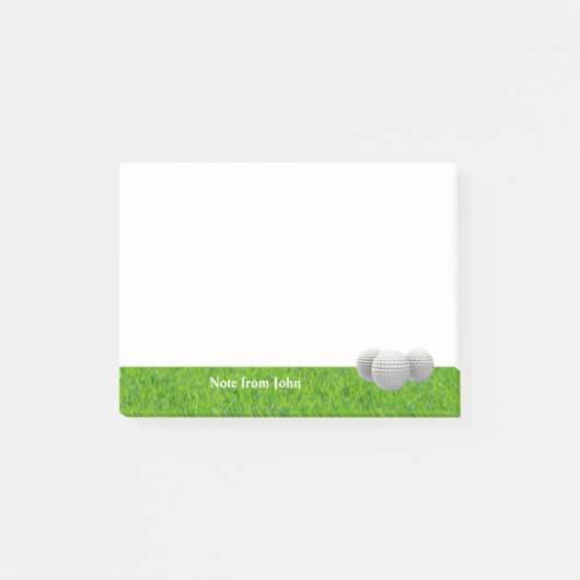 Golfplatz Grassland Sport Individuelle Name Post-it Klebezettel (Vorderseite)