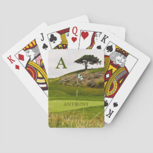 Golfplatz Green Golfer Fotografie oder Ihr Foto Spielkarten