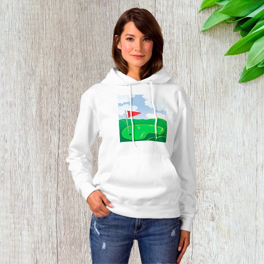 Golfplatz Green Womens Hoodie