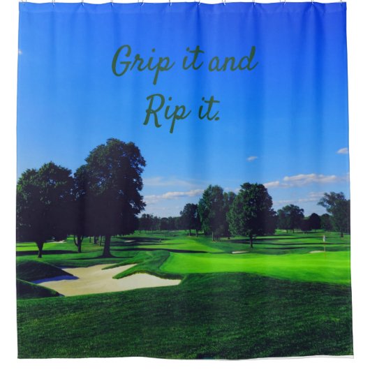 Golfplatz Grip it und Rip it Duschvorhang (Vorderseite)