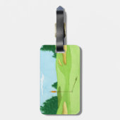 Golfplatz-Grün Gepäckanhänger (Rückseite vertikal)