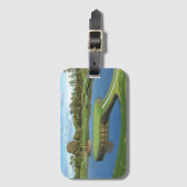 Golfplatz grün Hintergrund Gepäckanhänger (Vorderseite Vertikal)