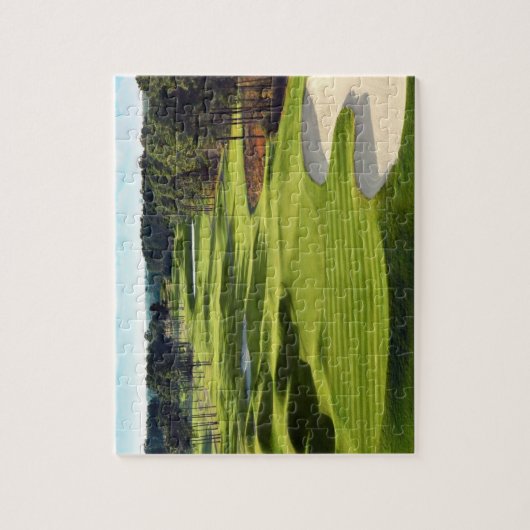 Golfplatz grün Hintergrund Puzzle (Vertikal)