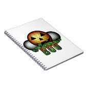 Golfplatz Halloween Golfer Ruhestand Geschenk Notizblock (Rechte Seite)