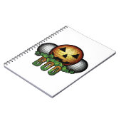 Golfplatz Halloween Golfer Ruhestand Geschenk Notizblock (Linke Seite)