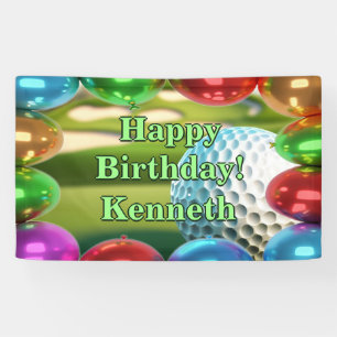 Golfplatz Happy Birthday Brauch Vinyl Banner