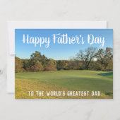 Golfplatz Happy Vatertag Personalisiert Golfer Karte (Vorderseite)