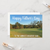 Golfplatz Happy Vatertag Personalisiert Golfer Karte (Vorderseite/Rückseite Beispiel)