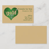 Golfplatz Herz und Golf Club Visitenkarte (Vorne/Hinten)