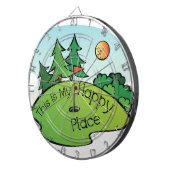 Golfplatz Hole Happy Place Dartscheibe (Vorderseite rechts)