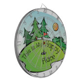 Golfplatz Hole Happy Place Dartscheibe (Vorderseite Links)