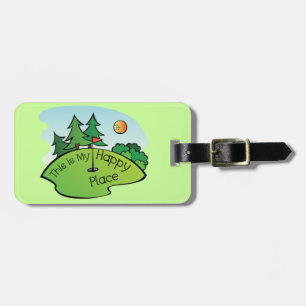 Golfplatz Hole Happy Place Gepäckanhänger