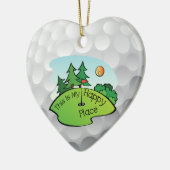 Golfplatz Hole Happy Place Keramik Ornament (Links)
