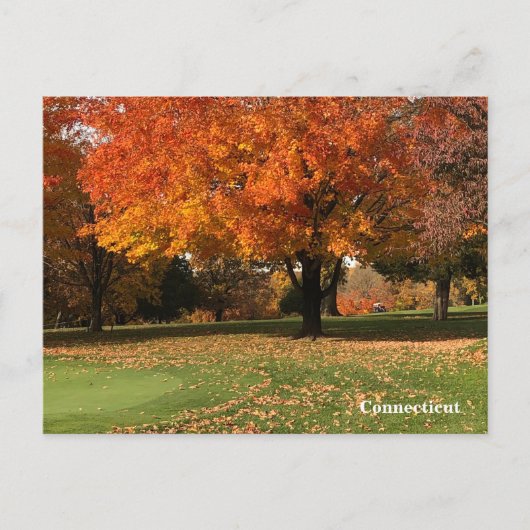 "Golfplatz im Herbst" Postkarte (Vorderseite)