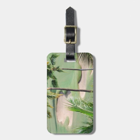 Golfplatz im Tropen-Gepäckanhänger Gepäckanhänger (Vorderseite vertikal)