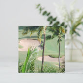 Golfplatz in den Tropen-Einladungen Einladung (Stehend Vorderseite)