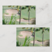 Golfplatz in den Tropen-Visitenkarten Visitenkarte (Vorne/Hinten)
