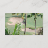 Golfplatz in den Tropen-Visitenkarten Visitenkarte (Rückseite)