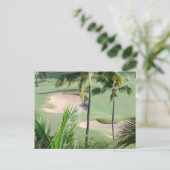 Golfplatz in Tropen Postkarte (Stehend Vorderseite)