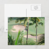 Golfplatz in Tropen Postkarte (Vorne/Hinten)